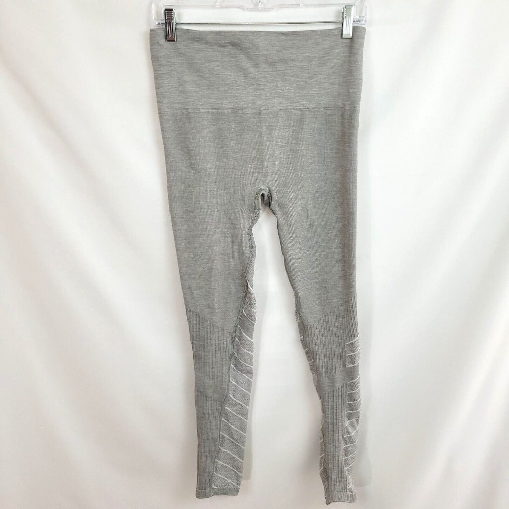 BLANQI Size M Maternity Belly Support Leggings Gray White